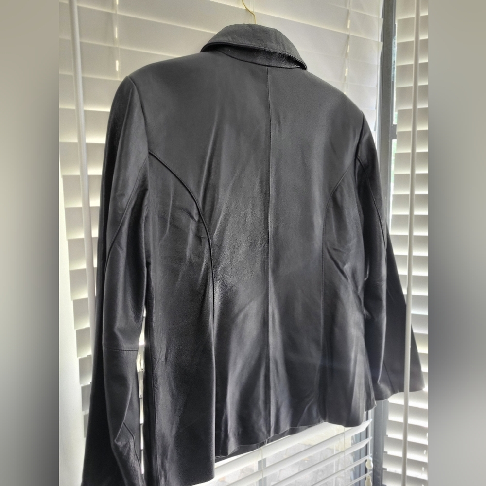 Worthington Women's Black Leather Jacket - Picture 2 of 4